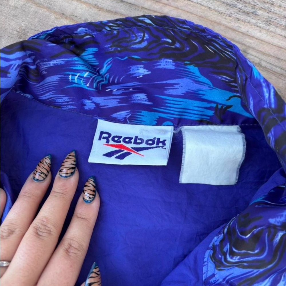 Reebok Vibrant Blue Patterned Jacket - image 2